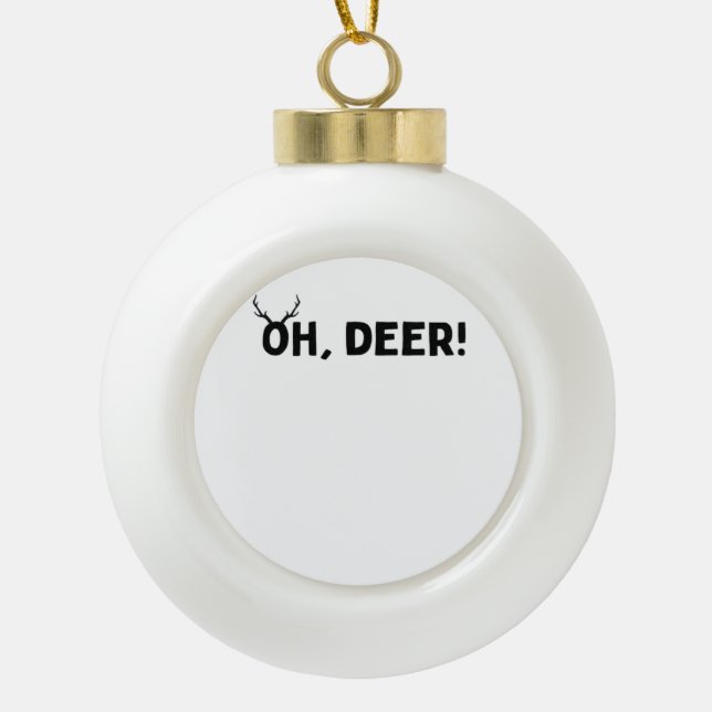 Boule En Céramique Oh Deer Simple Aesthetic  (Devant)