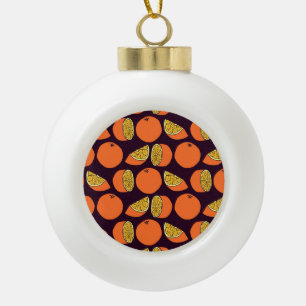 Boule En Céramique Oranges sans couture motif, texture vintage.