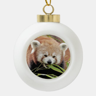 Boule En Céramique Ornement, noel, panda rouge.