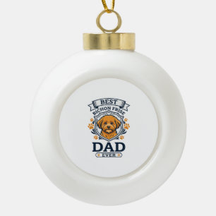 Boule En Céramique Papa Bichon Frise pour toujours Empreintes de patt