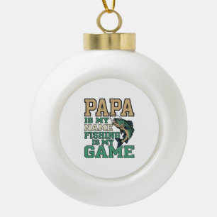 Boule En Céramique Papa la pêche est mon jeu conception de chemise vi