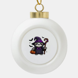 Boule En Céramique Paresseux d'Halloween effrayant Chapeau de Sorcièr