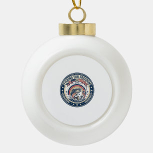 Boule En Céramique Pêche à la liberté Patriotique Loisirs Patriotique