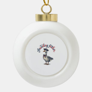 Boule En Céramique Père fondateur Goose Vintage Chemise patriotique D