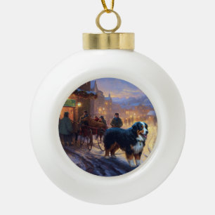 Boule En Céramique Période des Fêtes de Noël du Montagnard Bernois