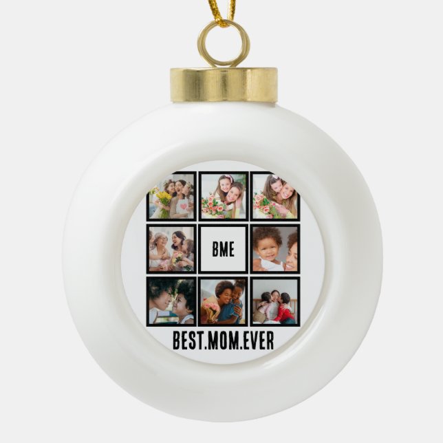 Boule En Céramique Personnalisé Moderne Meilleure Maman Ever 8 Photo  (Devant)