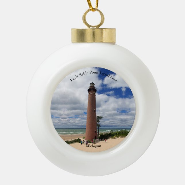 Boule En Céramique Petit phare de Sable Point (Devant)