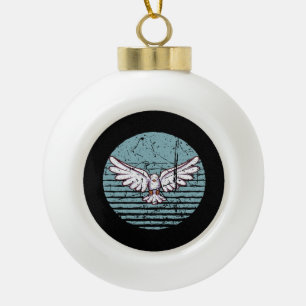 Boule En Céramique Pigeon Retro
