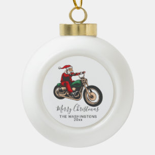 Boule En Céramique Pilote automobile Père Noël personnalisé
