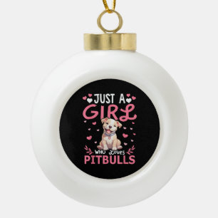 Boule En Céramique Pitbull Chien Filles Femmes Juste Une Fille Qui Ai