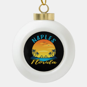 Boule En Céramique Plage de Naples Florida Palm Trees
