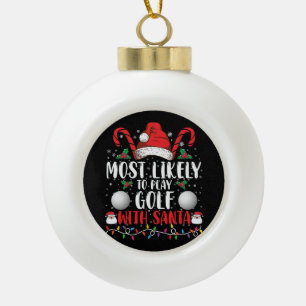 Boule En Céramique Plus susceptible de jouer au golf avec Santa Famil