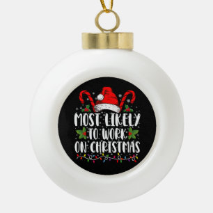 Boule En Céramique Plus susceptible de travailler à Noël tenue de fam