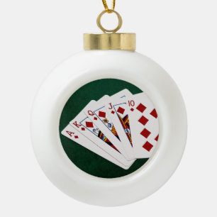 Boule En Céramique Poker Hands - Brosse Royale - Costume Diamants
