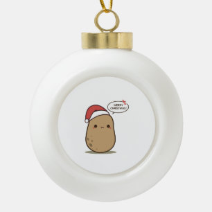Boule En Céramique Pomme de terre de Noël mignonne