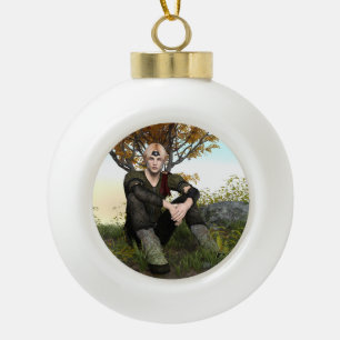 Boule En Céramique Portrait de fantaisie du prince de la forêt médiév