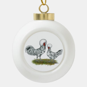 Boule En Céramique Poulets polonais d'éclaboussure