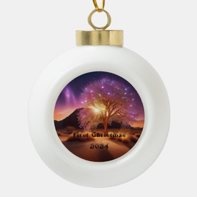 Boule En Céramique Premier Noël 2024 (Devant)