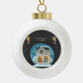 Boule En Céramique Premier Noël Ensemble Vacances en famille