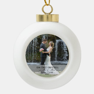 Boule En Céramique Premier Noël Marié comme M. & Mme