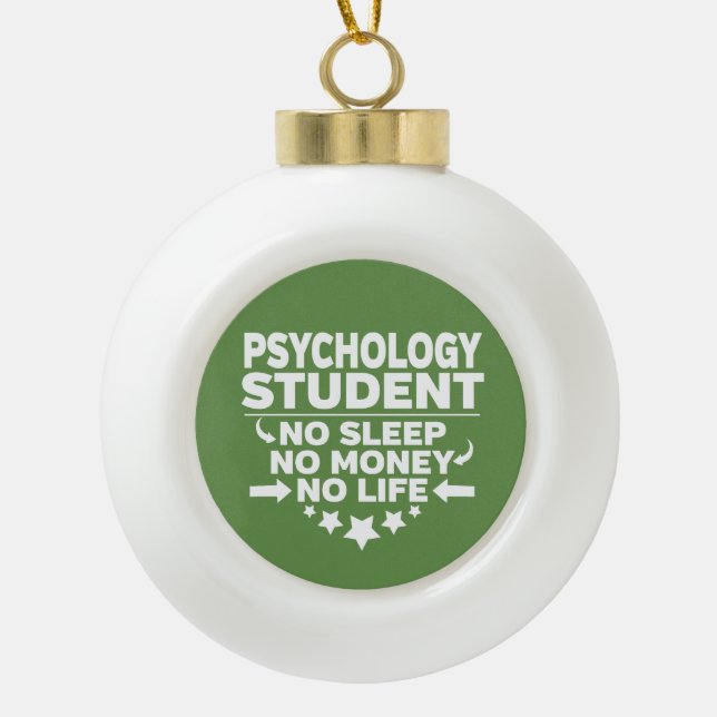 Boule En Céramique Psychologie Étudiant Pas de vie ou d'argent (Devant)
