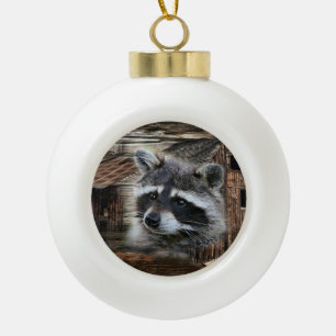 Boule En Céramique Raccoon À L'Ancienne Grange