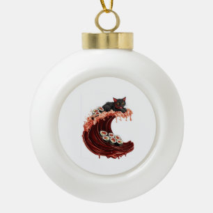 Boule En Céramique Rêves de chat Sushi  Nourriture japonaise fantaisi