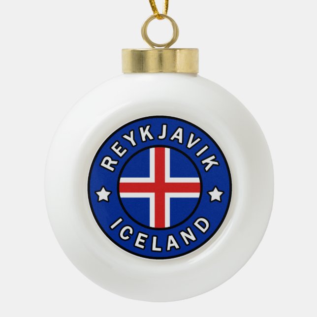 Boule En Céramique Reykjavik Islande (Devant)