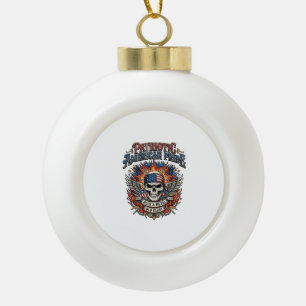 Boule En Céramique Rocker du bandana patriotique Old Glory musique ro