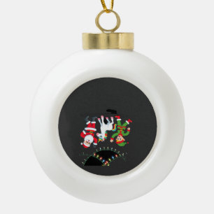 Boule En Céramique Santa en train de faire le dab Elfe Licorne Noël E