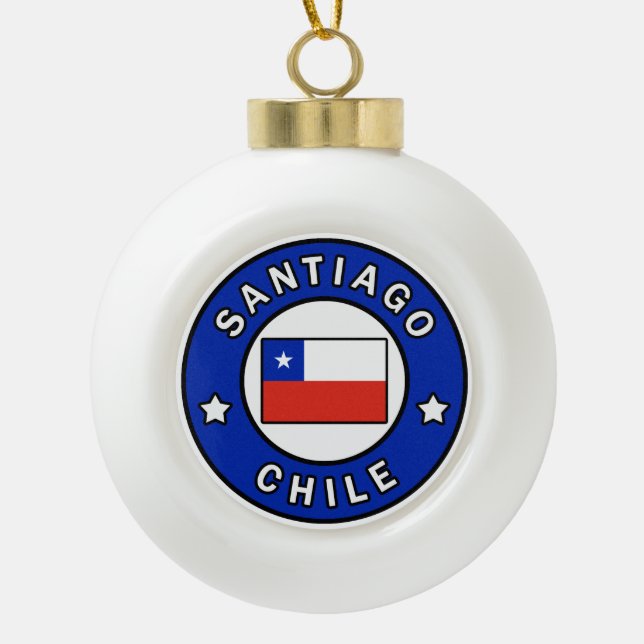 Boule En Céramique Santiago Chili (Devant)