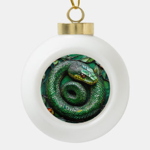 Boule En Céramique Serpent vert
