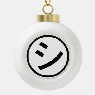 Boule En Céramique ㋛ Shi Kana Katakana Smiling Emoji / Emoticon