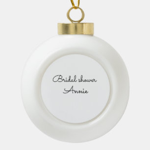 Boule En Céramique simple minimum ajouter votre nom texte douche nupt