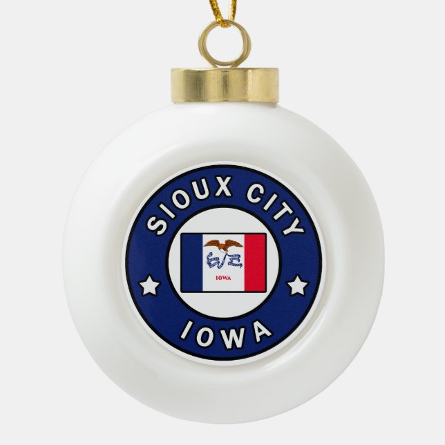 Boule En Céramique Sioux City Iowa (Devant)