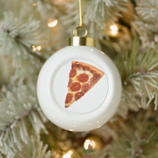 Boule En Céramique SlipperyJoe's classique pepperoni pizza tranche fo (Arbre)