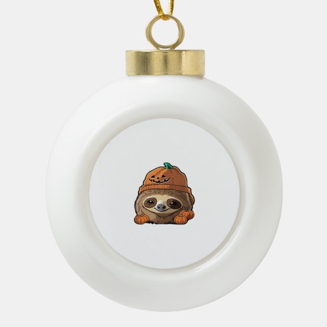 Boule En Céramique Sloth espuki sison halloween T-shirt classique (Devant)