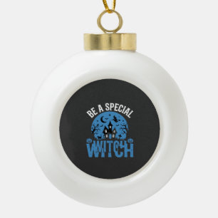 Boule En Céramique Sois un design Halloween de sorcière spéciale_1