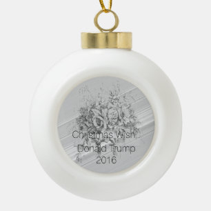 Boule En Céramique Souhait de Noël de Donald Trump