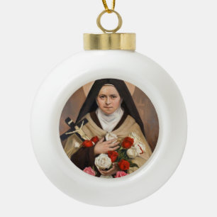Boule En Céramique St.Therese d'ornement de Noël de Lisieux