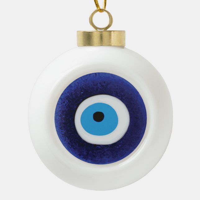 Boule En Céramique Symbole de protection des yeux du mal nazi (Devant)