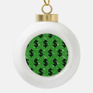 Boule En Céramique SYMBOLE Dollar Noir Argent Entrepreneur Wall Stree