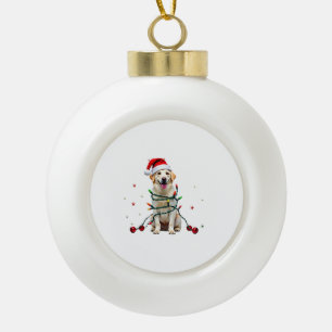 Boule En Céramique T-shirt de Noël drôle de chien Boxer blanc Sweater