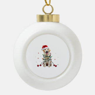 Boule En Céramique T-shirt de Noël drôle de chien Boxer blanc Sweater