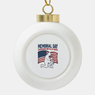 Boule En Céramique T-shirt de soldat patriotique Jour du Souvenir Hér