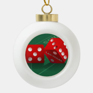 Boule En Céramique Table de Craps avec dés de Las Vegas