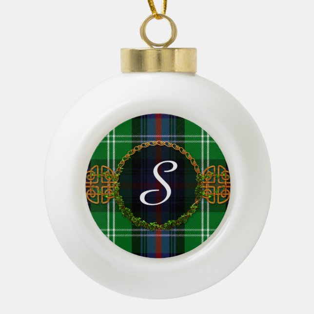 Boule En Céramique Tartan de Sutherland de monogramme (Devant)
