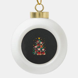 Boule En Céramique Teckels de Noël Arbre de Noël Mignon Xmas (3)