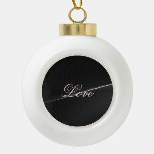Boule En Céramique Tendance gris foncé Wave Love Mariage Calligraphie