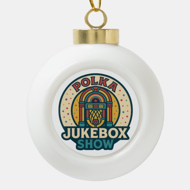 Boule En Céramique The Polka Jukebox Snowflake Framed Ornament (Devant)